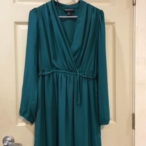 PLUS SIZE Teal blue dress
